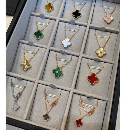 [Bloom]CLOVER 15MM DIAMOND SINGLE FLOWER NECKLACE