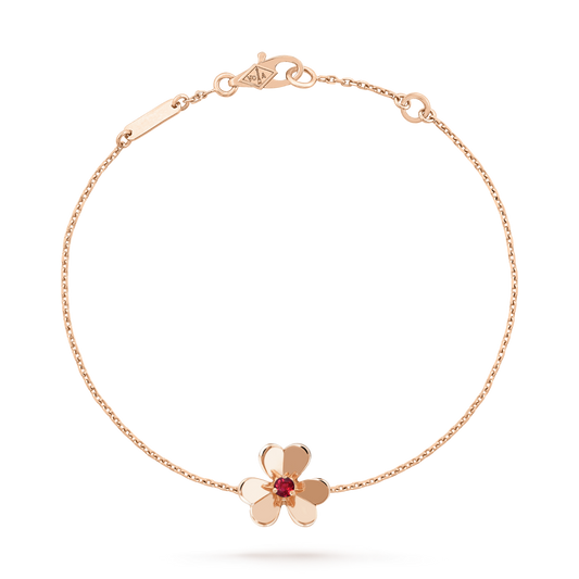 [Bloom]FRIVOLE GOLD FLOWER PINK MALACHITE BRACELET