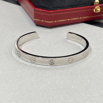 [Bloom]LOVE BRACELET 6.1MM 1 DIAMOND OPEN CUFF