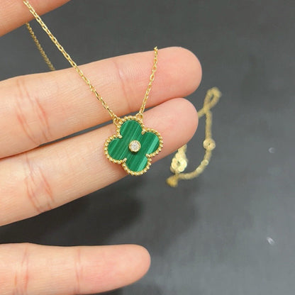 [Bloom]CLOVER 15MM DIAMOND TURQUOISE NECKLACE