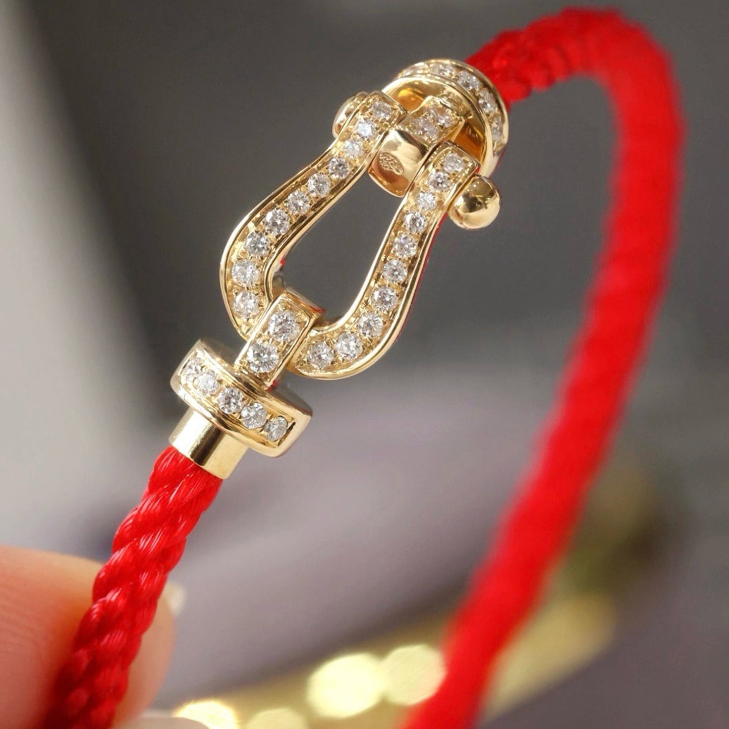 [Bloom]FORCE LARGE HORSESHOE FULL DIAMOND BRACELET GOLD