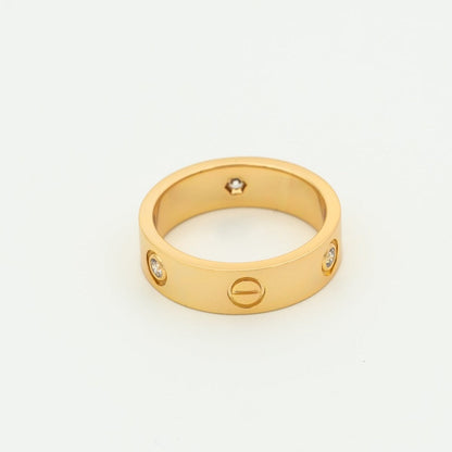 [Bloom]LOVE RING 5.5MM 3 DIAMONDS PINK GOLD