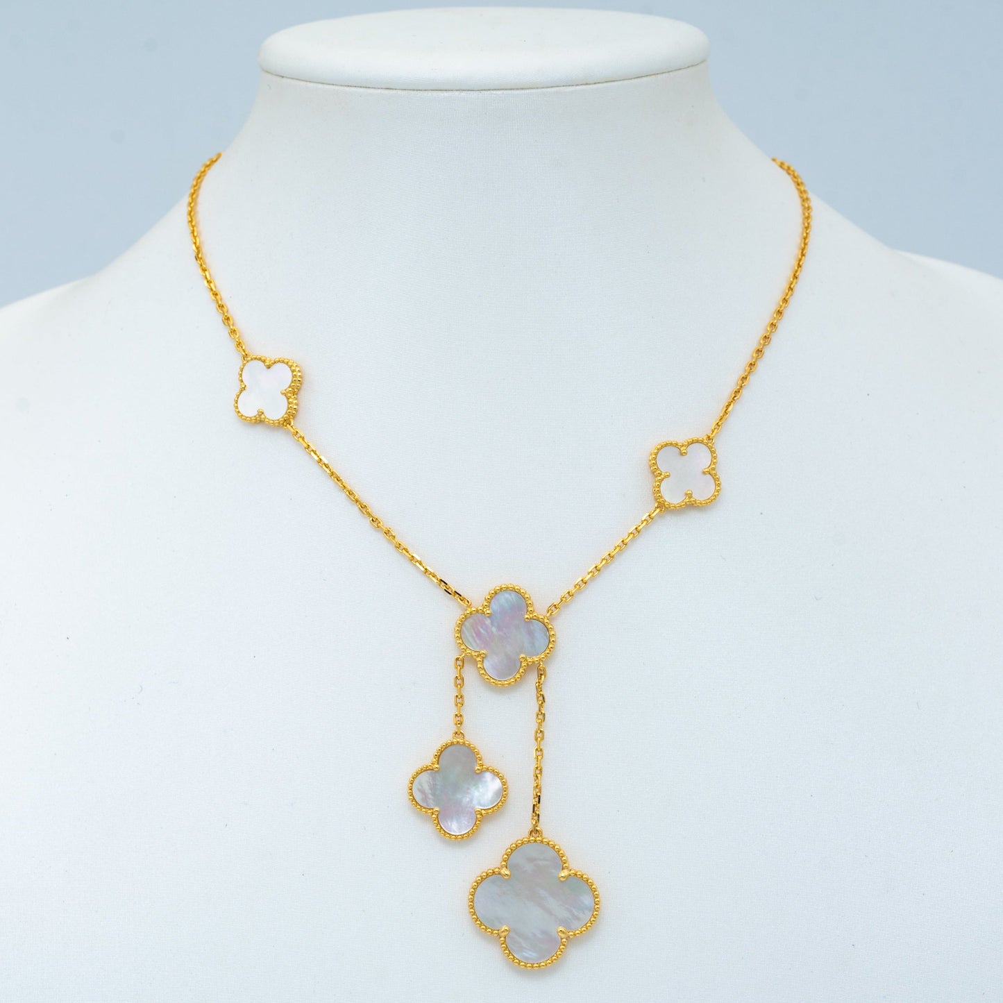 [Bloom]CLOVER MOTHER OF PEARL NECKLACE 6 MOTIF