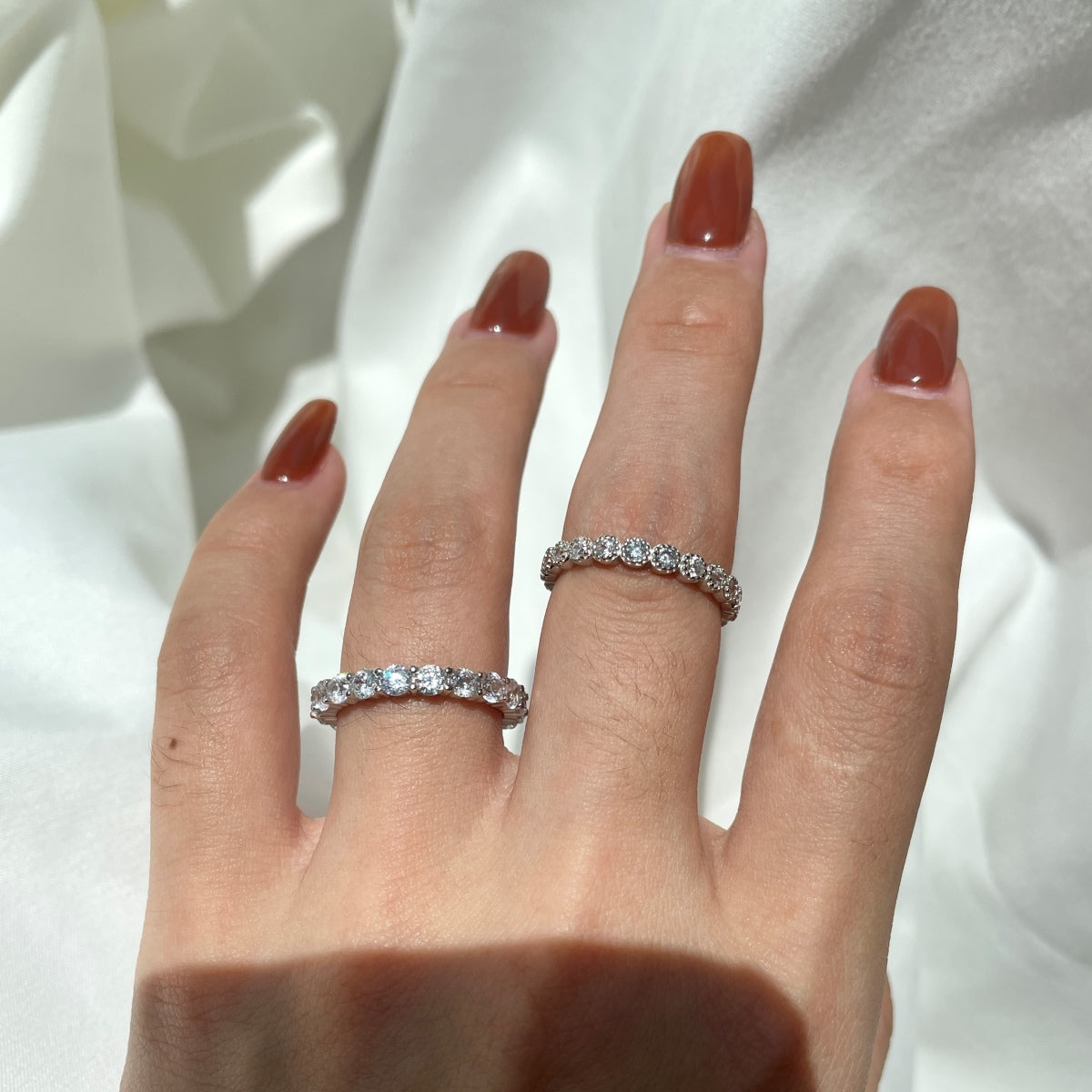 [Bloom]Sparkling Round Cut Tennis Ring