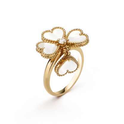 [Bloom]SWEET CLOVER WHITE MOP RING