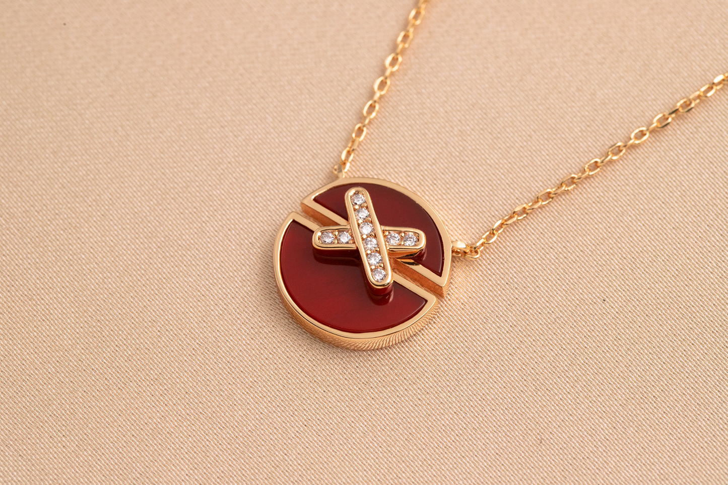 [Bloom]JEUX DE PINK GOLD DIAMOND NECKLACE