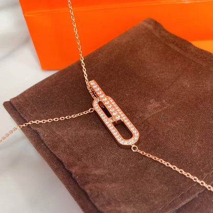 [Bloom]HM NECKLACE PLATINUM ROSE GOLD DIAMOND