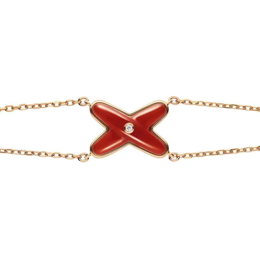 [Bloom]JEUX BRACELET CARNELIAN PINK GOLD 1 DIAMOND