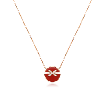 [Bloom]JEUX DE ROSE GOLD DIAMOND NECKLACE