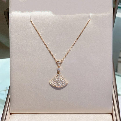 [Bloom]DREAM NECKLACE PINK GOLD FULL DIAMOND