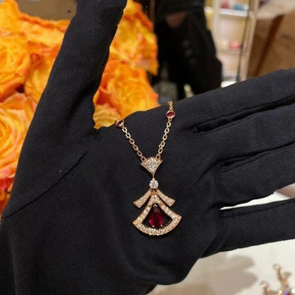 [Bloom]DREAM NECKLACE CARNELIAN DIAMOND PINK GOLD