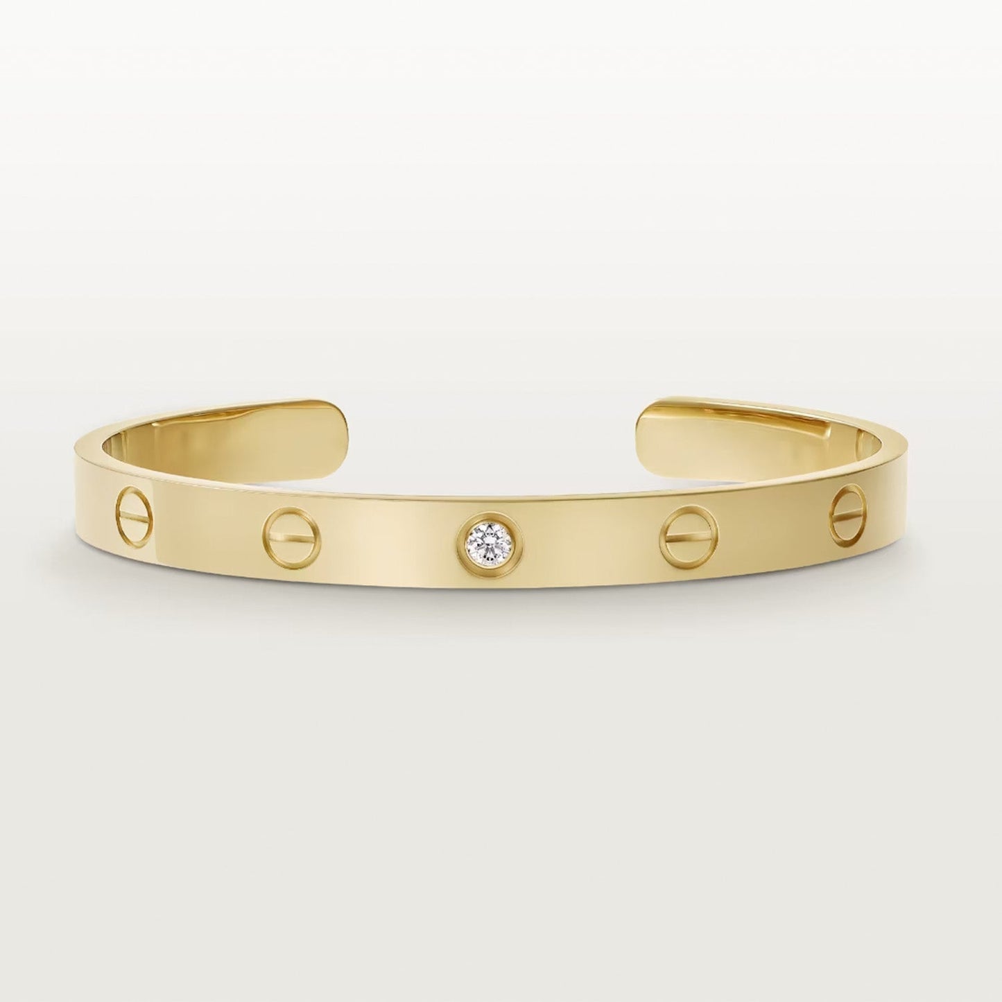 [Bloom]LOVE BRACELET 6.1MM 1 DIAMOND OPEN CUFF