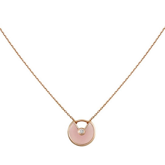 [Bloom]AMULETTE ROSE GOLD PINK MOP NECKLACE