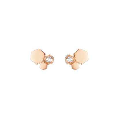 [Bloom]BEE LOVE PINK GOLD DIAMOND EARRINGS