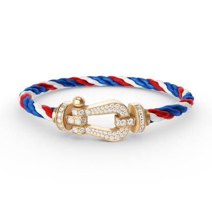 [Bloom]FORCE LARGE HORSESHOE FULL DIAMOND BRACELET GOLD