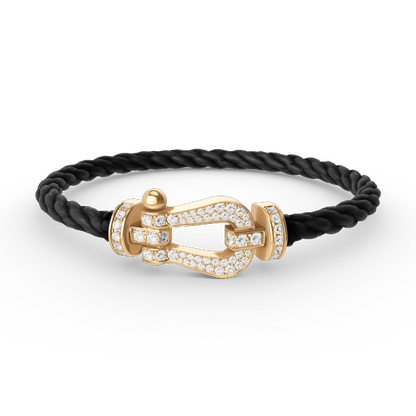 [Bloom]FORCE LARGE HORSESHOE FULL DIAMOND BRACELET GOLD