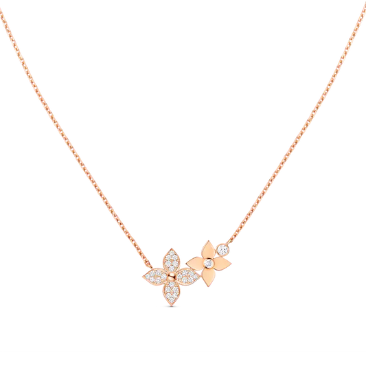 [Bloom]STAR BLOSSOM NECKLACE PINK GOLD DIAMONDS