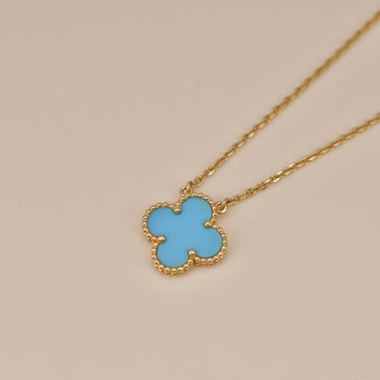 [Bloom]CLOVER 15MM VINTAGE TURQUOISE NECKLACE