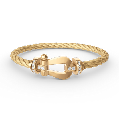 [Bloom]FORCE LARGE HORSESHOE HALF DIAMOND BRACELET GOLD