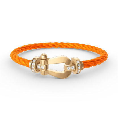 [Bloom]FORCE LARGE HORSESHOE HALF DIAMOND BRACELET GOLD