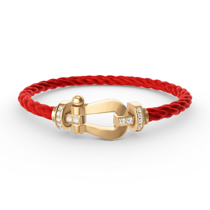 [Bloom]FORCE LARGE HORSESHOE HALF DIAMOND BRACELET GOLD