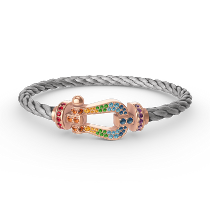 [Bloom]FORCE LARGE HORSESHOE  COLORED DIAMOND BRACELET ROSE GOLD