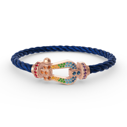 [Bloom]FORCE LARGE HORSESHOE  COLORED DIAMOND BRACELET ROSE GOLD