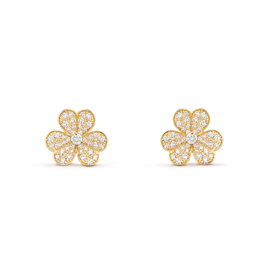 [Bloom]FRIVOLE GOLD FLOWER DIAMOND EARRINGS