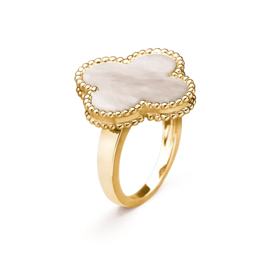 [Bloom]CLOVER WHITE MOP RING