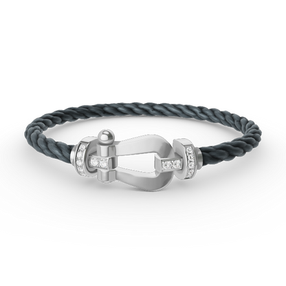 [Bloom]FORCE LARGE HORSESHOE HALF DIAMOND BRACELET SILVER