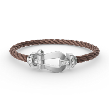 [Bloom]FORCE LARGE HORSESHOE HALF DIAMOND BRACELET SILVER