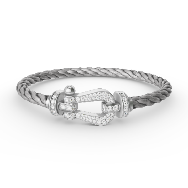 [Bloom]FORCE LARGE HORSESHOE FULL DIAMOND BRACELET SILVER